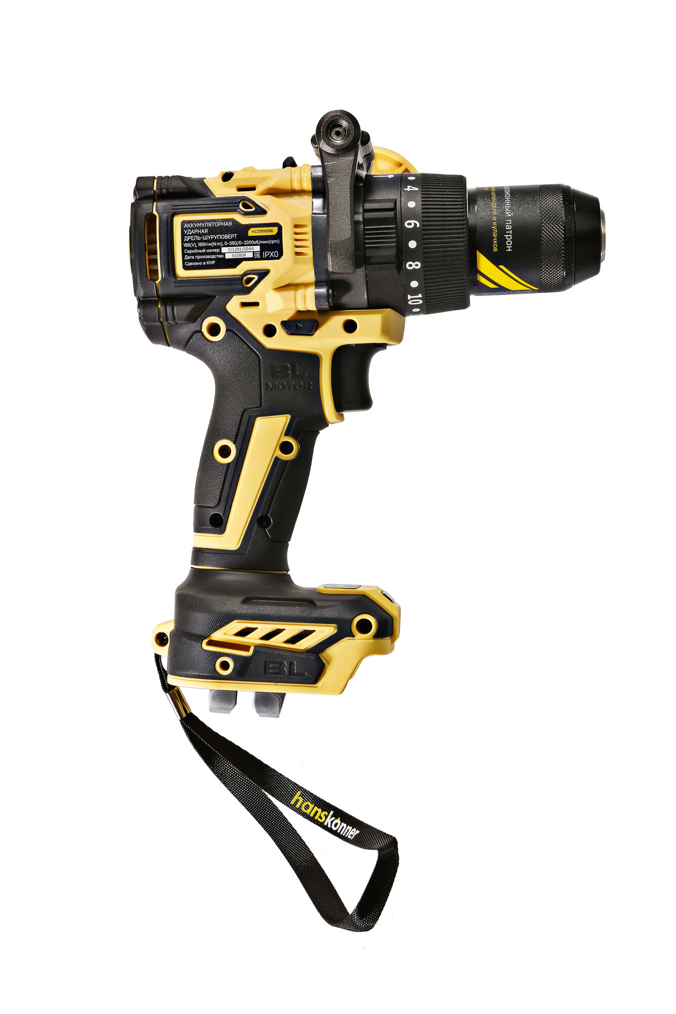 Дрель акк б/щ уд. Hanskonner HCD2065BLIC 18В, 1BatterySystem, 65Нм, (2х2.0Ач совместимы с Makita LXT) - фото №16