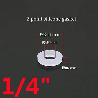 Силиконовые прокладки для сантехники 1/8 1/4 3/8 1/2 3/4 1 1,2 1,5, 11x6x2mm, 10pcs