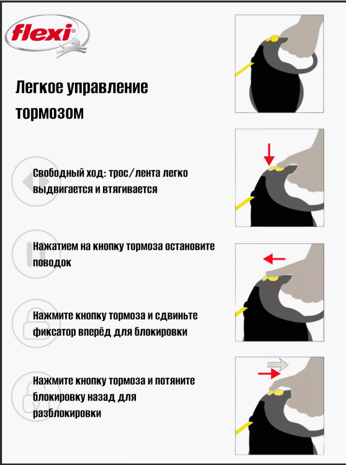 Поводок-рулетка для собак Flexi Giant XL, лента 8 метров, цвет - черный/желтый, 30004 — фото 1