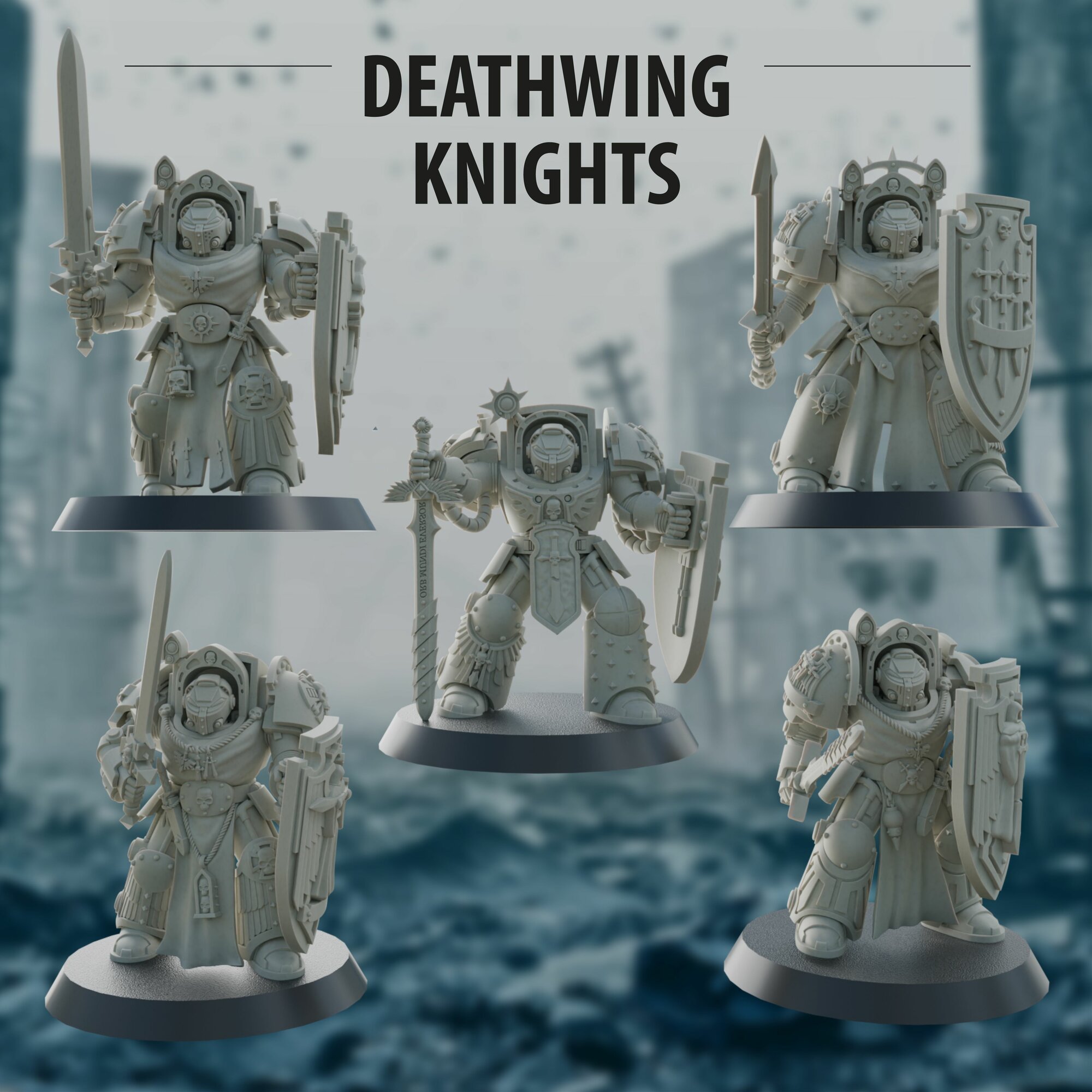 Warhammer 40000 Deathwing Knights / Набор миниатюр для настольной игры
