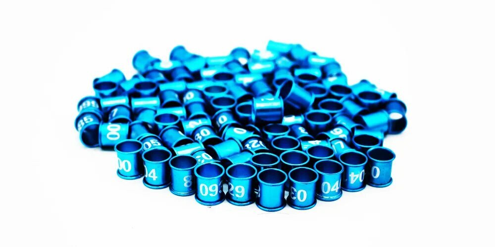 Цифровое алюминиевое кольцо для ног диаметром 8 мм с птицей и голубем на заказ 5 цветов No 001-100 алюминиевые цифровые кольца 100 шт.