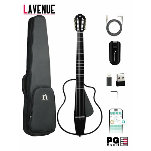 Беспроводная смарт гитара LAVENUE NBSG Nylon Black (Natasha)