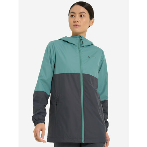 фото Ветровка outventure women's hiking fleece lined windbreaker, размер 42, зеленый/серый
