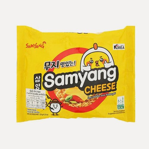 Изображение товара Лапша быстрого приготовления Samyang Рамен со вкусом сыра 120 г, Южная Корея