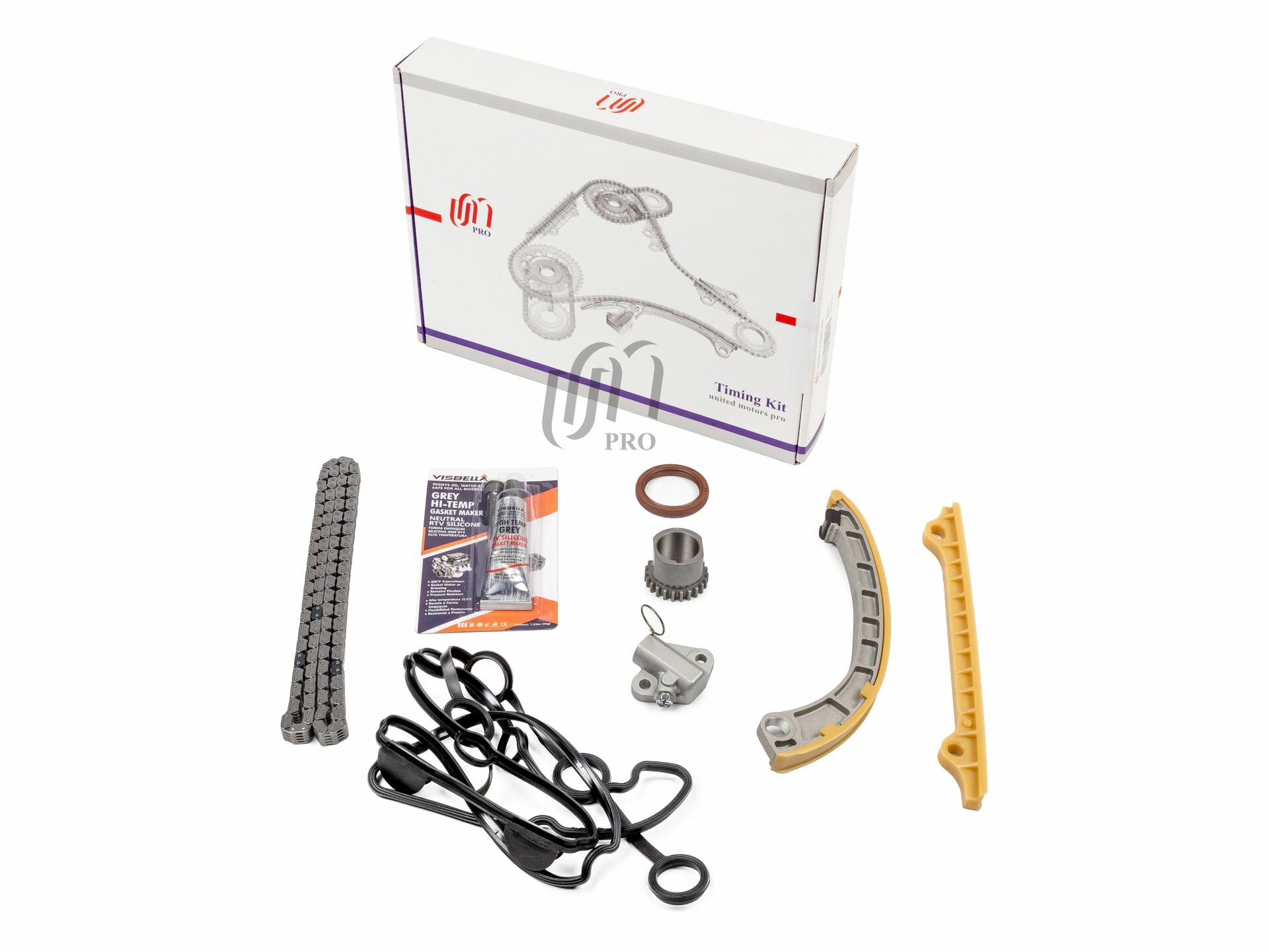 Комплект цепи ГРМ Suzuki M13A M1A5 M16A (цепь натяжитель успокоители звездочка сальник прокладка смазка) UM