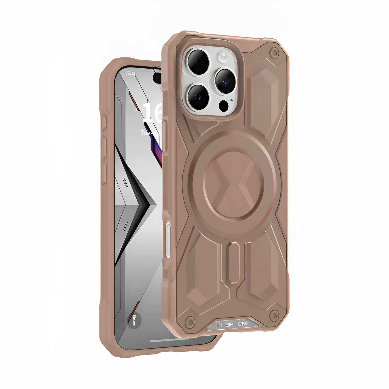 KEEPHONE MONARCH противоударный чехол MAGSAFE 16 Pro Max-Бежевый