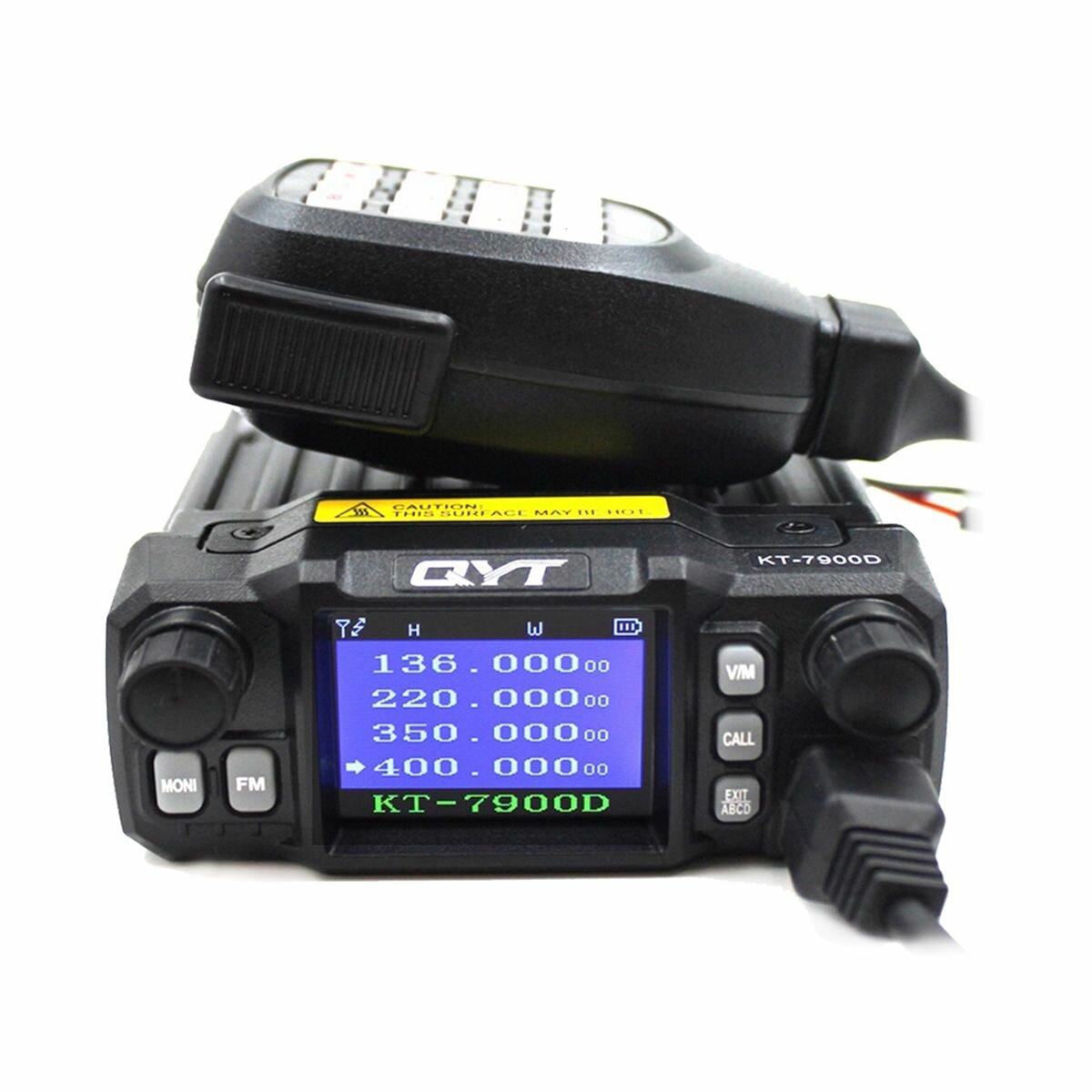 QYT Мини-мобильная радиостанция KT-7900D 25 Вт четыре диапазона 144/220/350/440 МГц УФ-трансивер KT7900D или с блоком питания