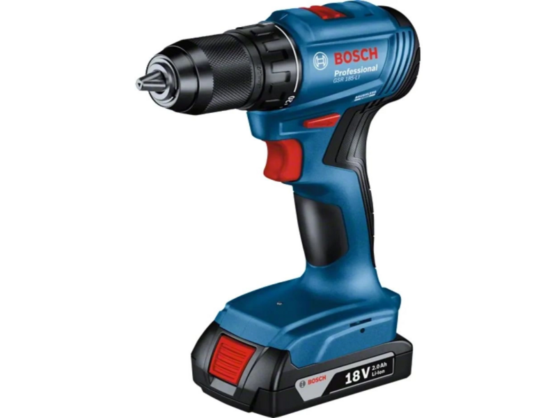 Дрель-шуруповерт Bosch GSR 185-LI аккум. патрон: быстрозажимной (кейс в комплекте) (06019K3001)