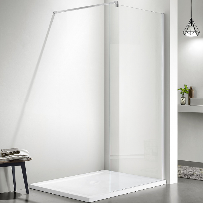 Душевая перегородка с держателем AQUATEK AQ WIW 09020CH 900x2000 хром/стекло прозрачное