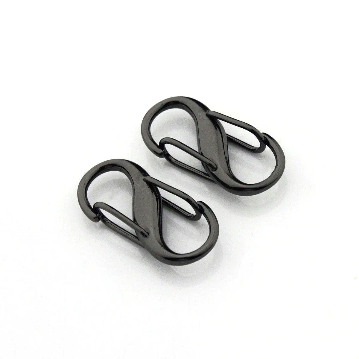 Металлические замки S-образные с двойной пряжкой 3-10 шт 5 pcs Черный