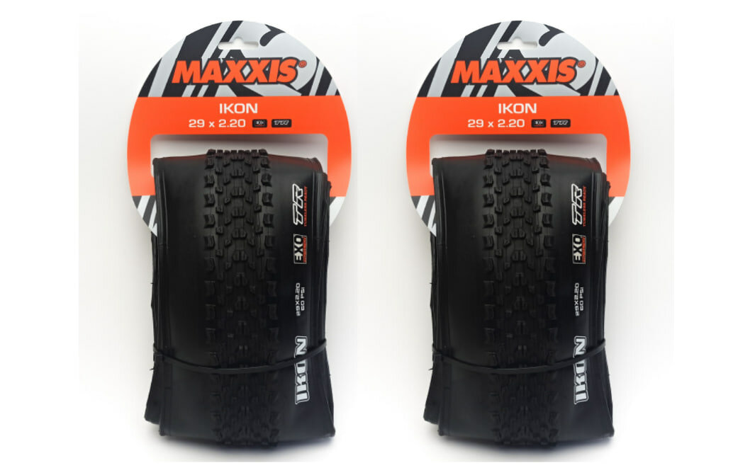 Комплект Велопокрышек Maxxis Ikon 29X2.20 57-622 Foldable Exo/TR Чёрная - 2 штуки