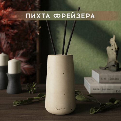 Изображение товара Ароматический диффузор, Пихта Фрейзера, 100мл, в бетонной вазе Astrid, кремовый матовый