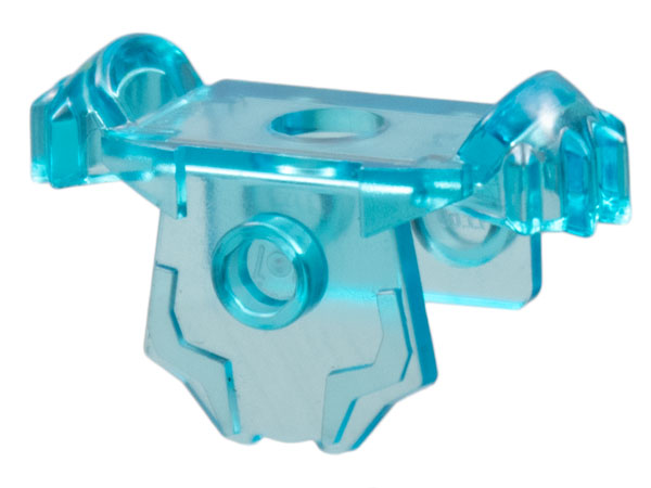 Minifigure Armor Breastplate with Shoulder Pads, Front Stud and 2 Back Studs, 11098 Trans-Light Blue U