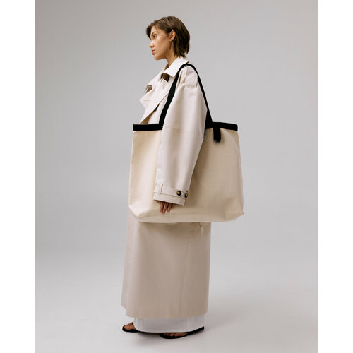 Сумка шоппер Na Nei фактура матовая бесцветный бежевый черный белый 7425₽