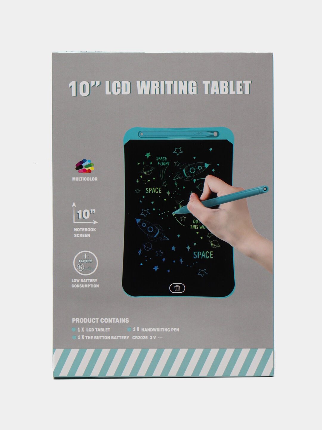 Планшет для рисования LCD Writing Tablet, диагональ 10", цветной, для детей — фото 1