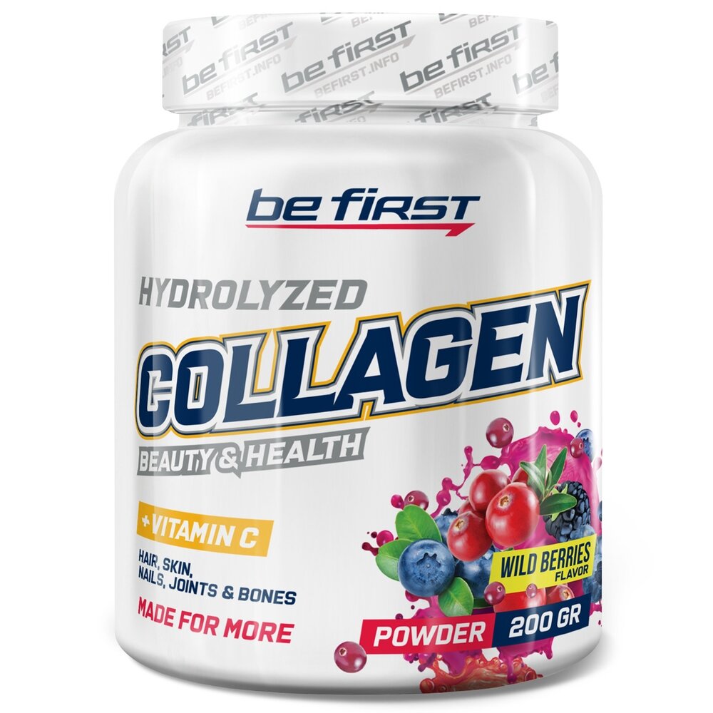 Коллаген с витамином С Collagen + Vitamin C Powder 200 гр (Be First) Лесные ягоды