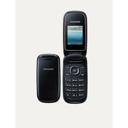 Телефон кнопочный Samsung GT-E1272 раскладушка с 2 sim Bluetooth Чёрный 247900₽