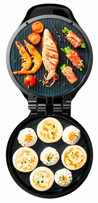 Изображение Электрическая сковорода-гриль Xiaomi Liven Electric Baking Pan 1200W (LR-J2301) Black