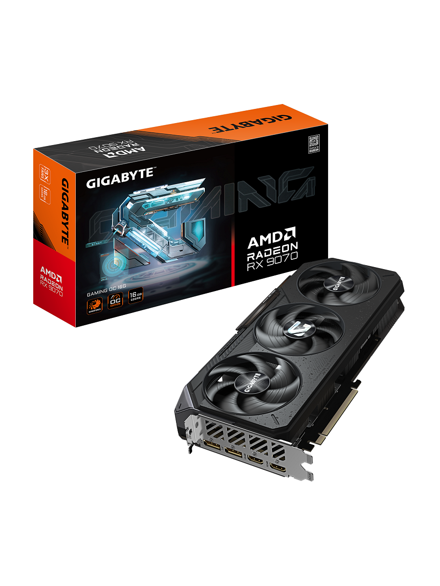 Видеокарта GIGABYTE Radeon RX 9070 Gaming OC 16G (GV-R9070GAMING OC-16GD)