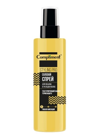 Спрей для волос Compliment, гибкая фиксация, солевой, 200 мл — фото 1