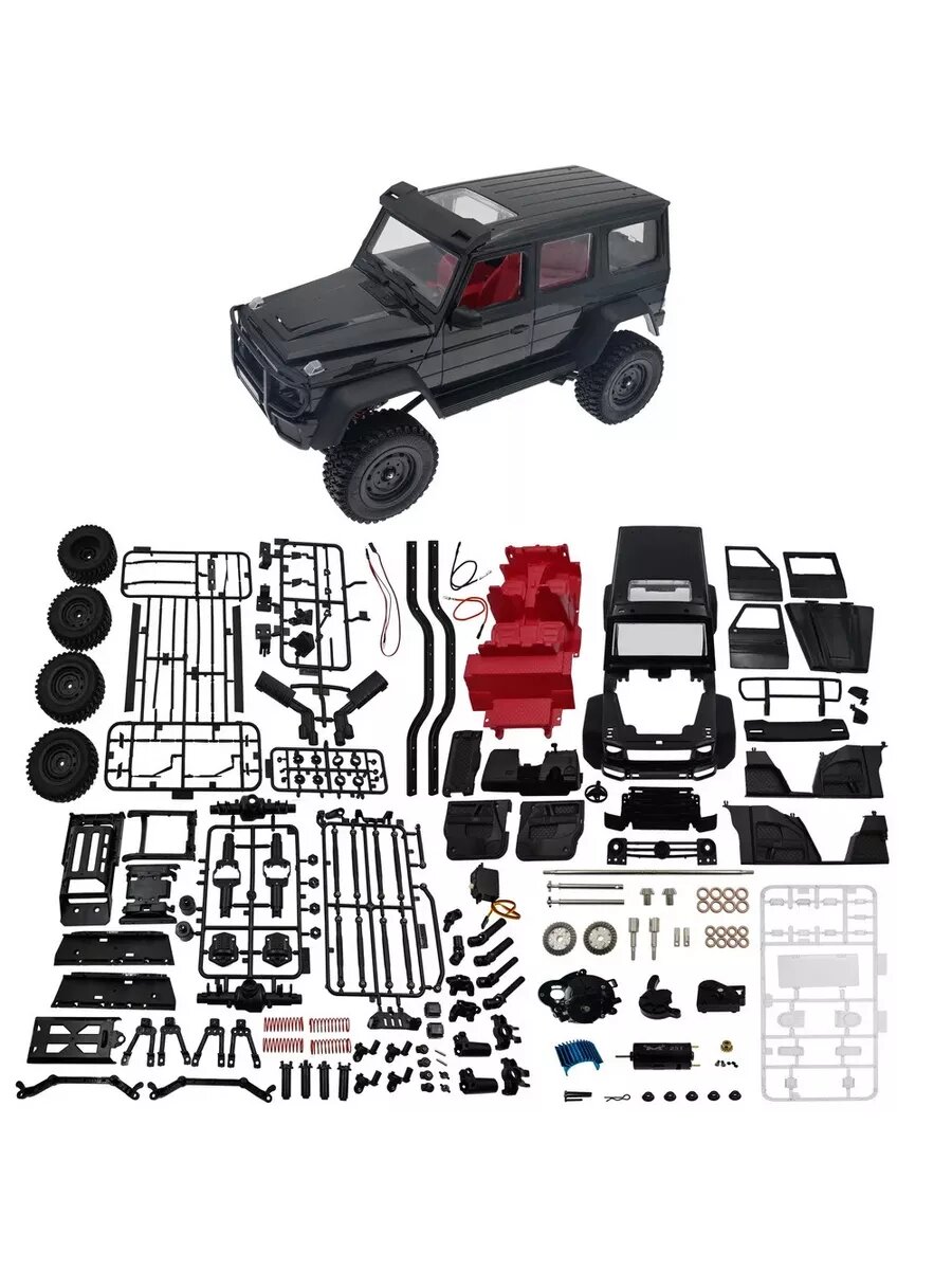 Конструктор внедорожника Mersedes G500 MN-86K BLACK, масштаб 1:12