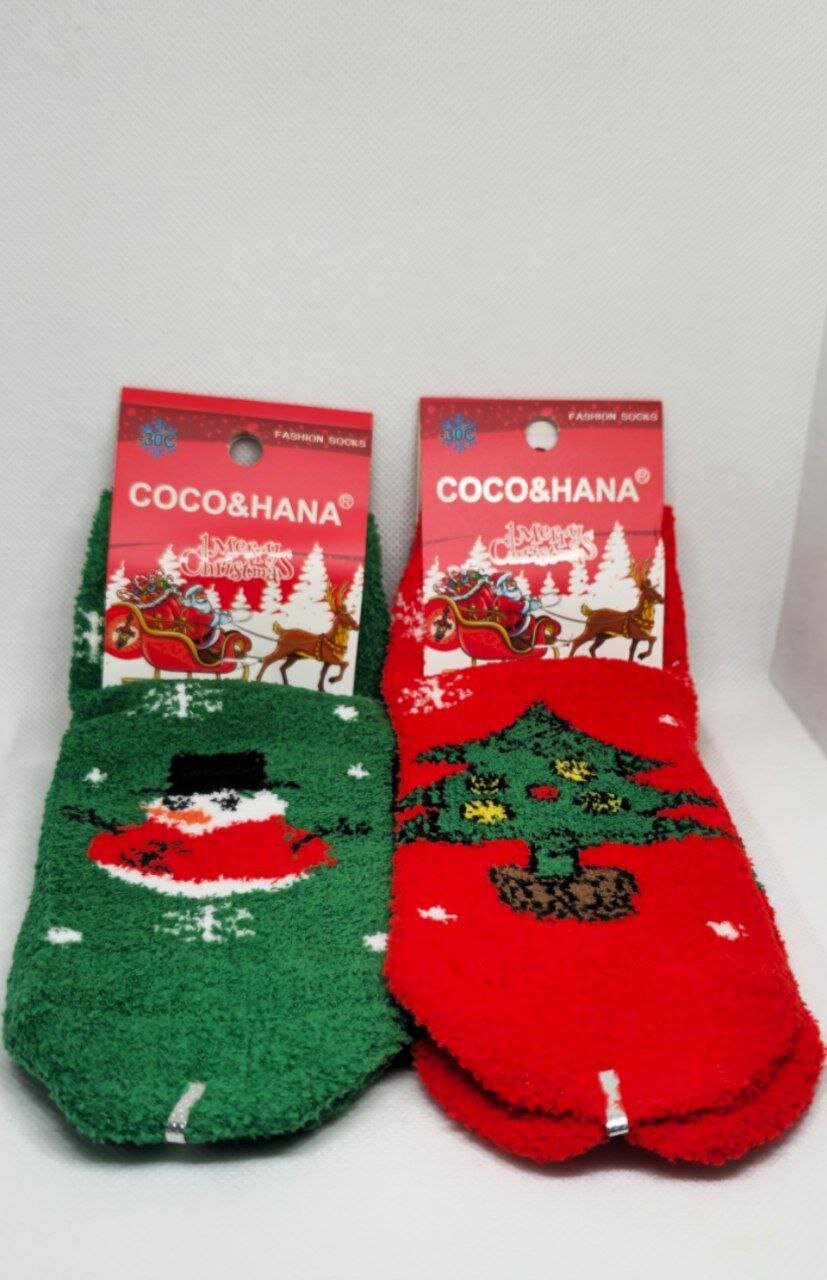 Носки "Дед Мороз и Санта", детские, для мальчиков и девочек, зима 2пара