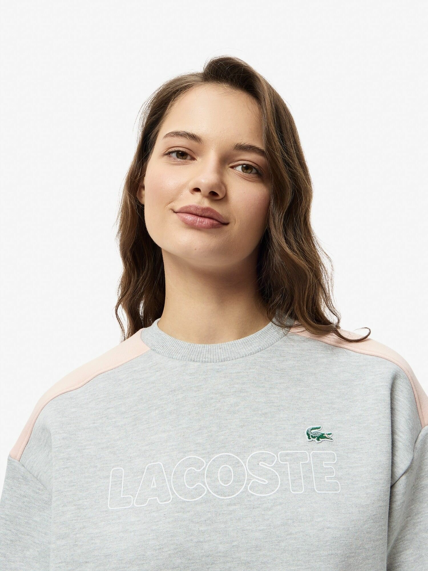 Свитшот LACOSTE, размер T40, , серый/серый — фото 1