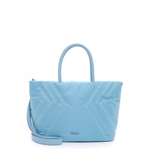 Сумка шоппер Tamaris Annalena, фактура гладкая, рельефная, голубой сумка шоппер tamaris 33040 100 черный
