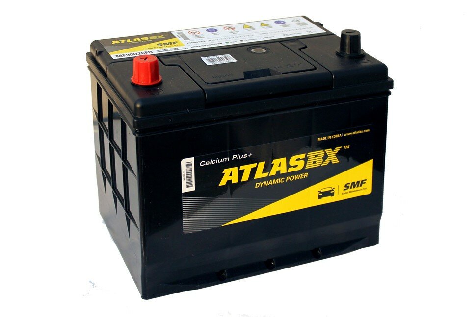 Аккумулятор ATLAS DYNAMIC POWER SMF MF57024 (90D26R) 70 А. ч Азия, прямая полярность. — фото 4