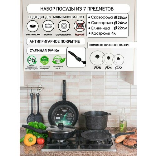 Набор посуды с антипригарным покрытием
