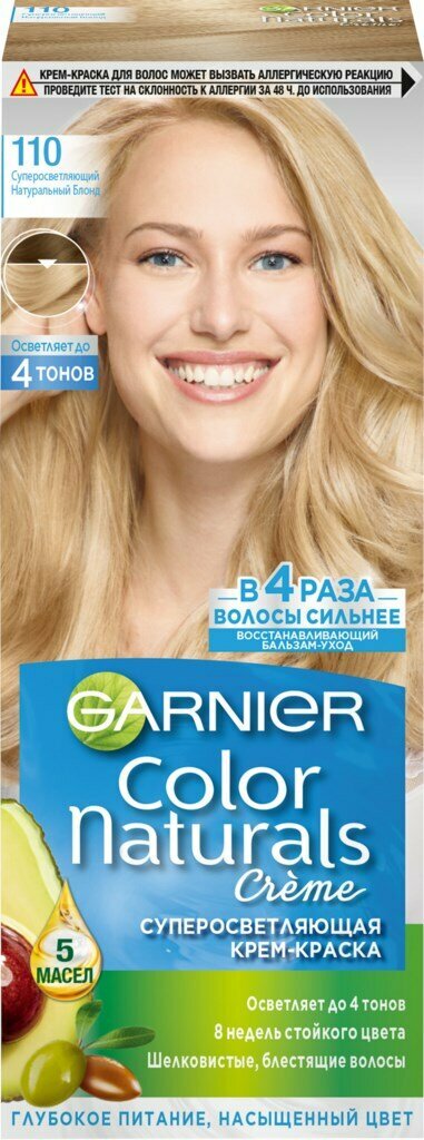 Краска для волос COLOR NATURALS 110 Суперосветляющий Натуральный Блонд, 112мл, Россия, 112 мл