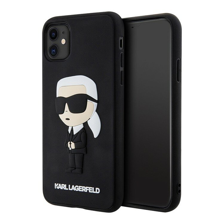 Lagerfeld для iPhone 11 чехол 3D Rubber NFT Karl Ikonik Hard Black