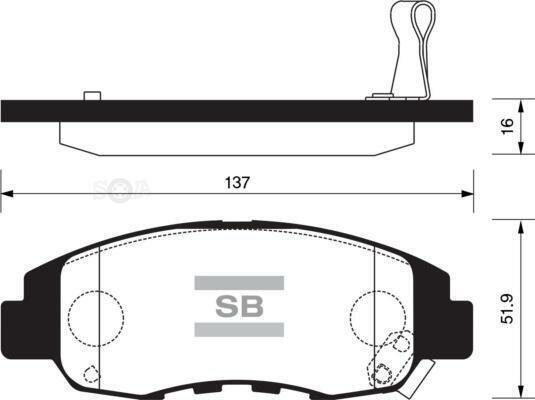 Дисков Тормоз Колодок SANGSINBRAKE SP1231