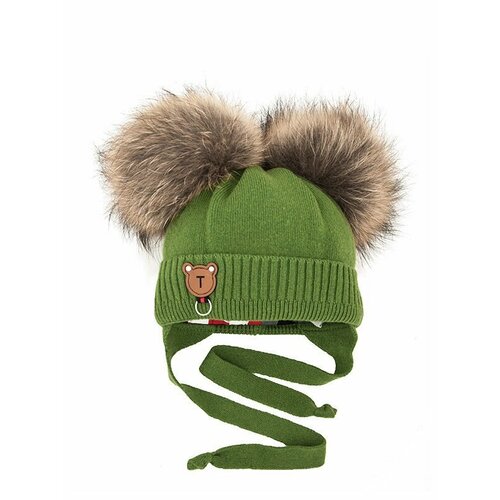 Шапка mialt, размер 48-50, зеленый шапка mellizos демисезон зима шерсть кашемир вязаная утепленная размер onesize зеленый