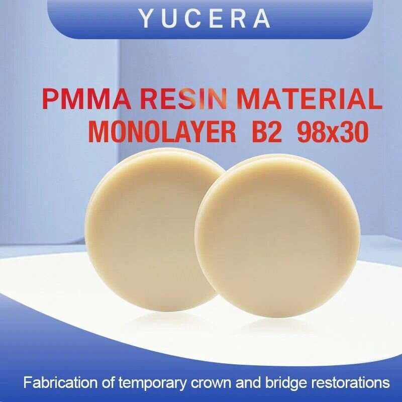 Стоматологический циркониевый блок Yucera PMMA Monolayer B2 98х30