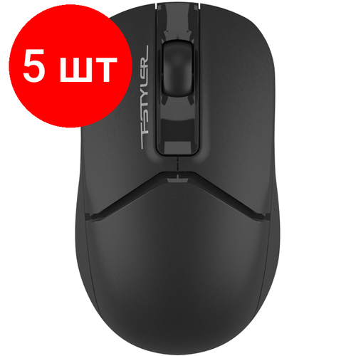 Комплект 5 штук, Мышь компьютерная A4Tech Fstyler (FG12S BLACK) оптическая 1200dpi/3but мышь a4tech fstyler fg12s panda белый черный