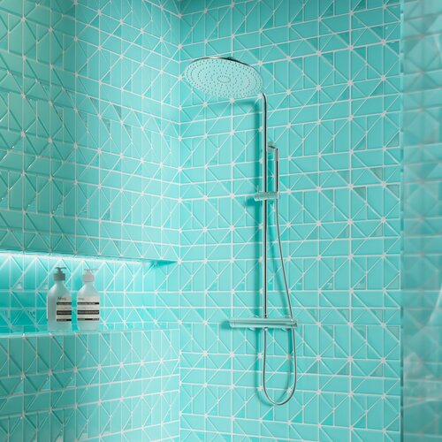 Мозаика стеклянная Artens Sekdem 30x30 см цвет бирюзовый