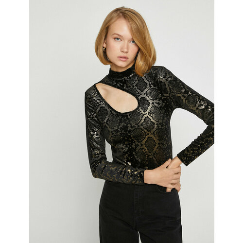 фото Лонгслив koton, размер m, черный