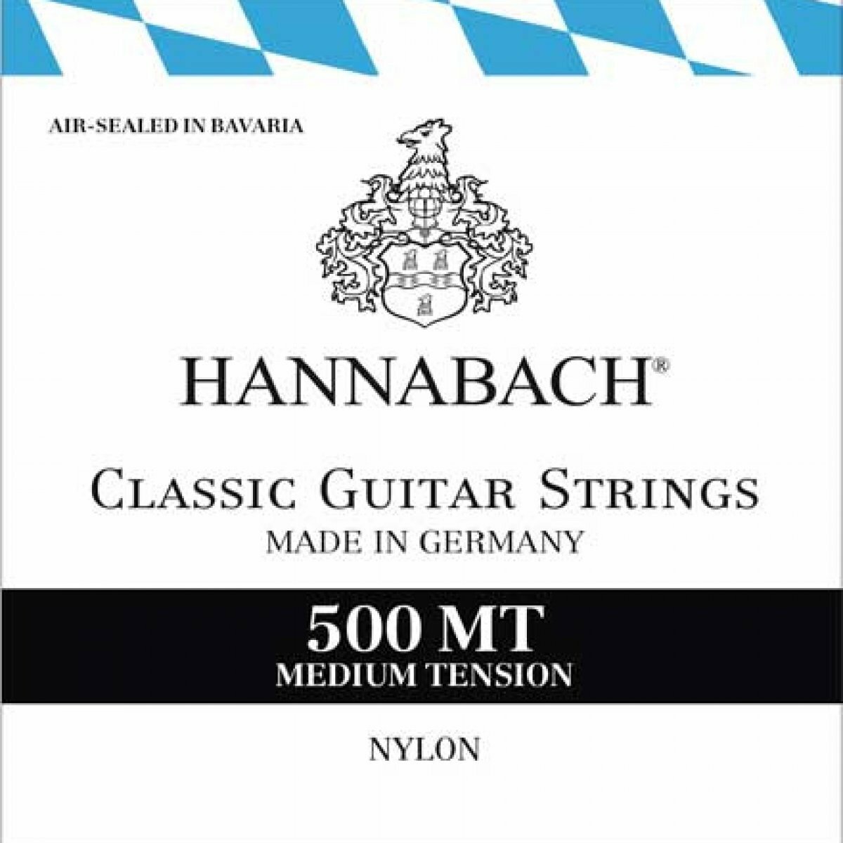 Hannabach 500MT - комплект струн для классической гитары, посеребренная медь, среднее натяжение