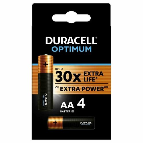 Батарейка DURACELL Optimum АА/LR6-4BL уп/4шт