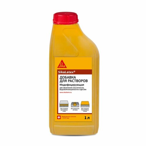 фото Адгезионная добавка для цементных растворов sika sikalatex 1 л