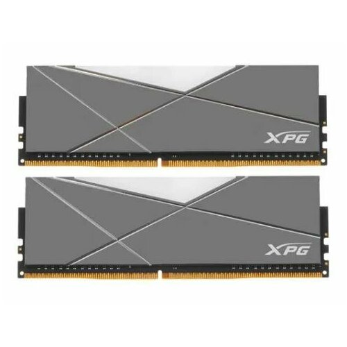 Модуль памяти ADATA XPG SPECTRIX D60G RGB DDR4 Общий объём памяти 16Гб Module capacity 8Гб Количество 2 4133 МГц Множитель частоты шины 19 1.4 В RGB серый AX4U41338G19J-DGM50X оперативная память adata xpg spectrix d50 rgb 16 гб 2х8 ddr4 3200 мгц ax4u32008g16a dw50