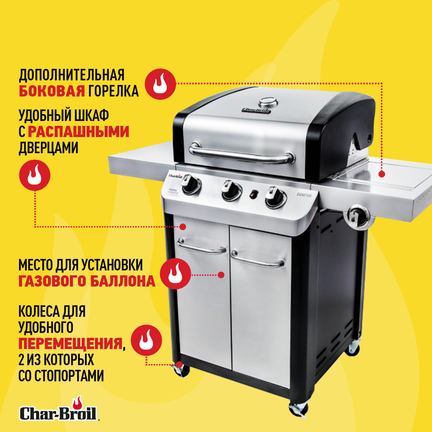 Газовый гриль Char-Broil Professional Signature Series 3S - фотография № 4