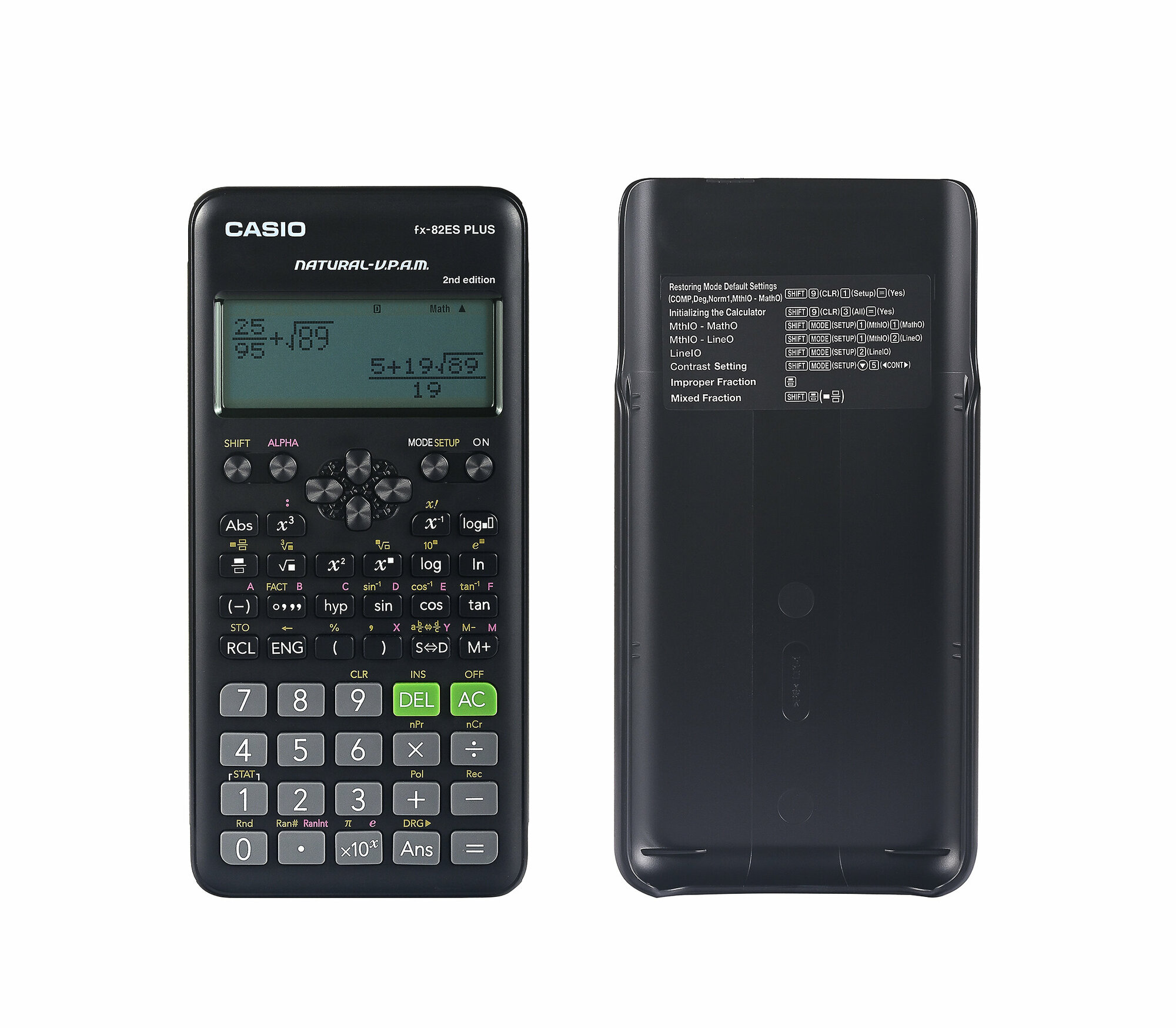 Калькулятор научный CASIO FX-82ES PLUS 2nd edition — фото 1