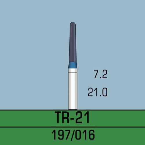 Стоматологические боры, TR-21, алмазные, для турбины, 10шт. в упаковке 10 шт кор стоматологические низкоскоростные алмазные боры для ra 2 35 мм наконечник с хвостовиком алмазные боры полировщик сверл