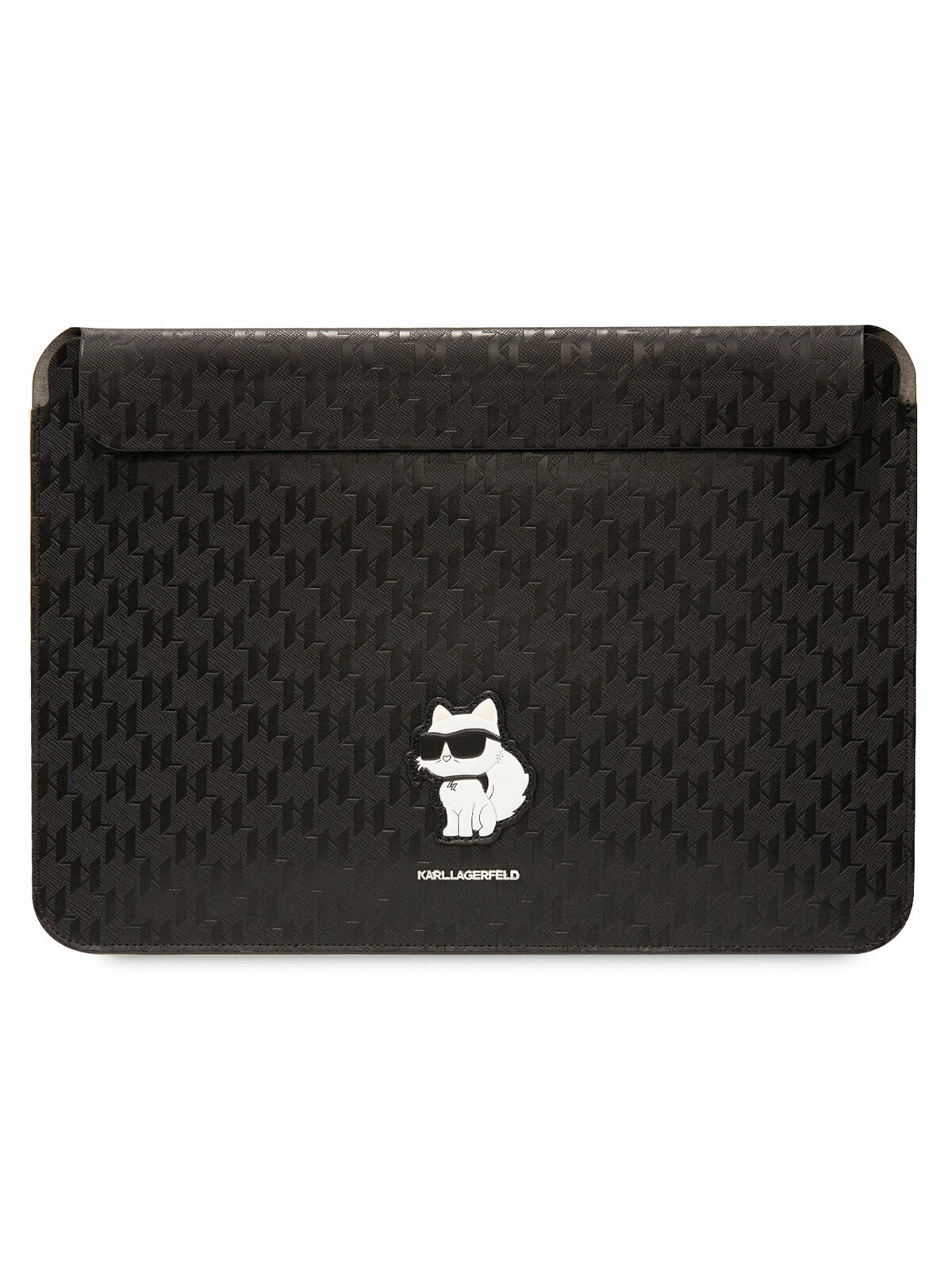 Lagerfeld для ноутбуков 13"/14" чехол Saffiano Sleeve Monogram NFT Choupette Black