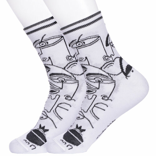 фото Носки conte 2 пары, размер 24, серый