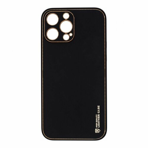 Пластиковый чехол Hoco Porcelain leather series для Apple iPhone 13 Pro Max, черный силиконовый чехол hoco pure series case для apple iphone 14 pro max красный