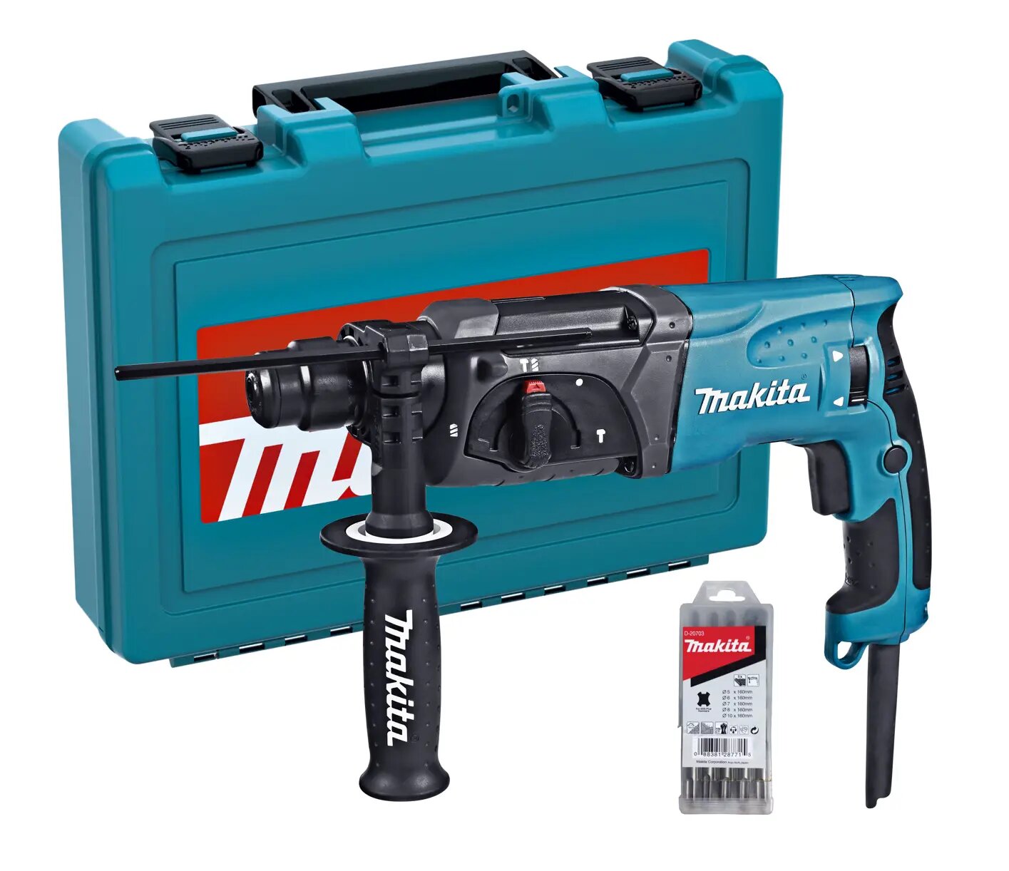 Перфоратор сетевой SDS-plus Makita HR2470X20 780 Вт 2.7 Дж