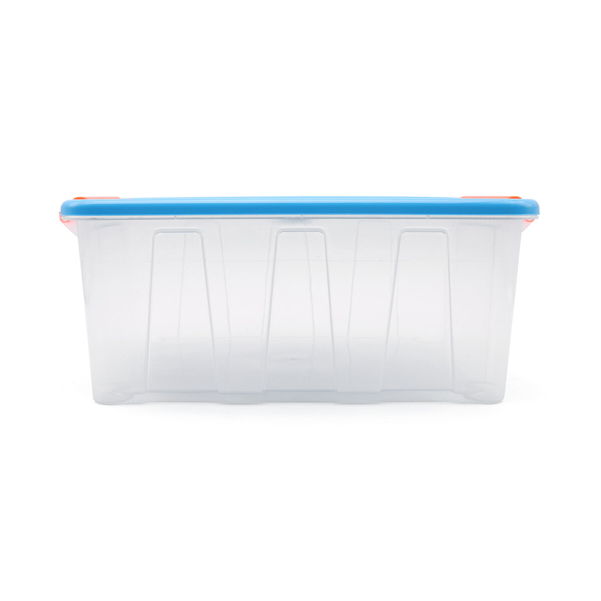 Контейнер для хранения пластмассовый с крышкой и ручками 4л, 285*190*120 мм (голубой) - фотография № 3